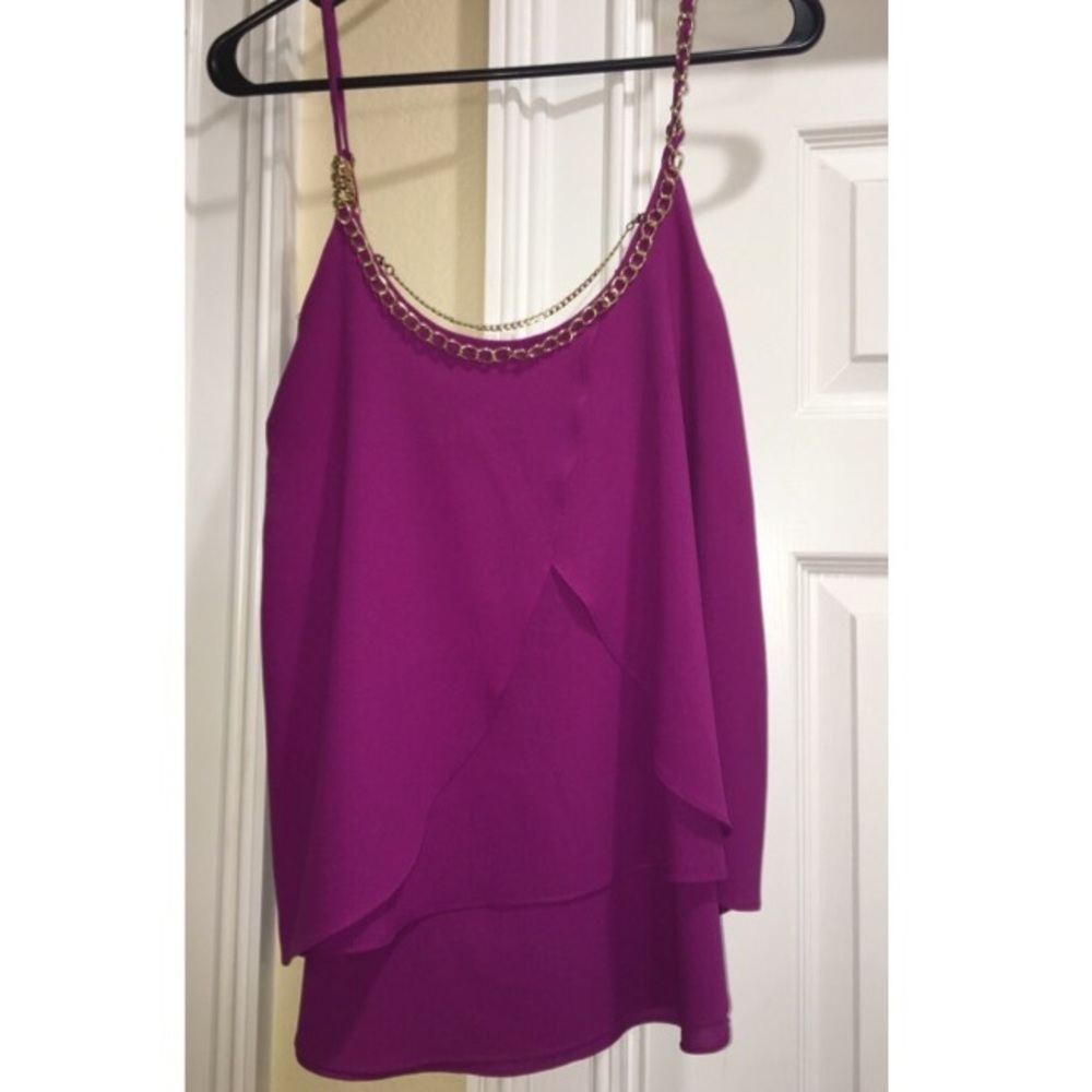 Purple and gold blouse